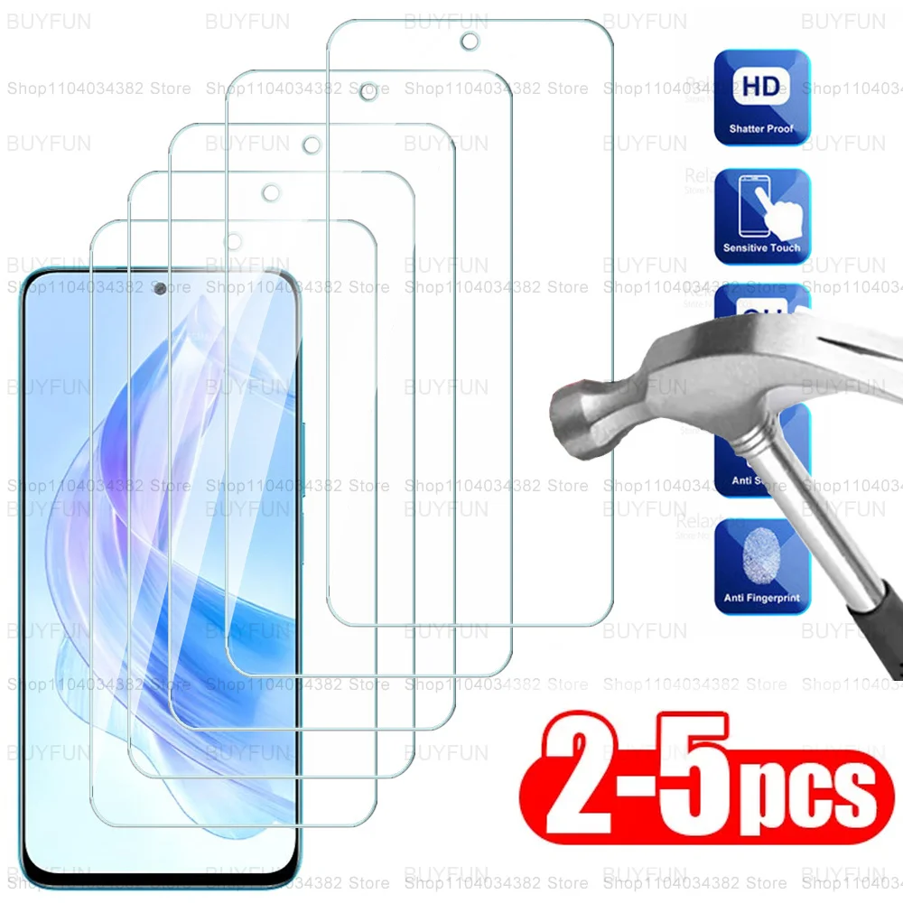 2-5Pcs On Hono 90Lite Tempered Glass For Honor 90 Lite 70 200 Smart X8a X7a X6a X8b X7b 5G X6b X5b Plus X7c 4G Screen Protector