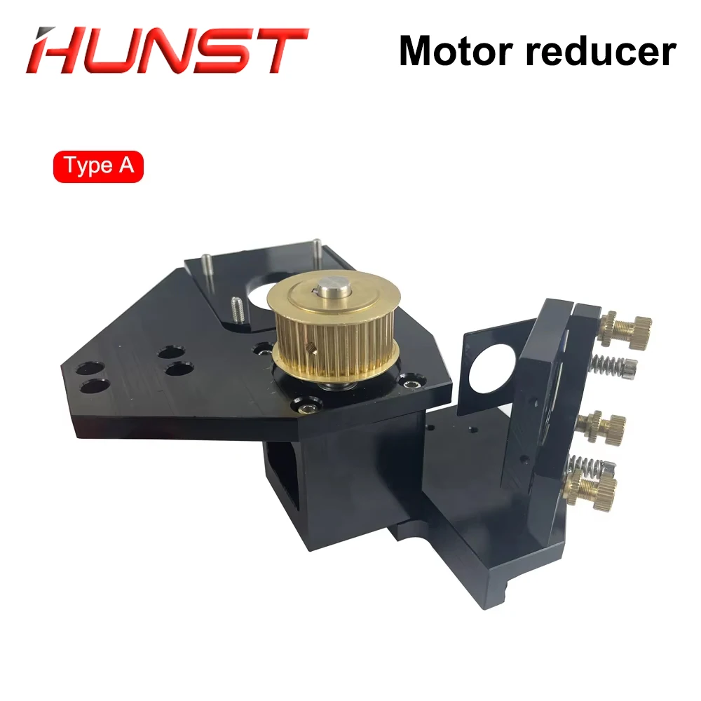HUNST CO2 Black Motor Reducer Laser Mount Mirror 25mm Lens Integrated Mount for Laser Engraving and Cutting Machine.