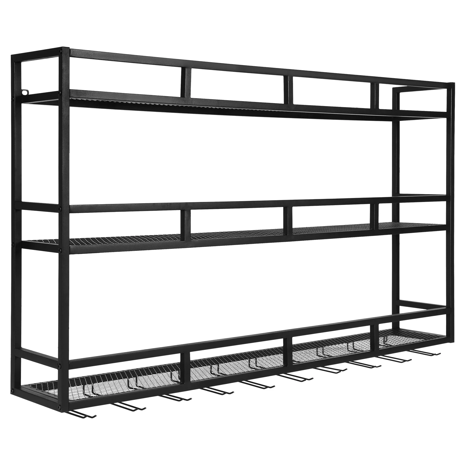 

Wine Storage Rack Large Capacity Bar Liquor Bottle Display Shelf Floating Wall Wine Bracket for Home Bar Dining Room Decorative