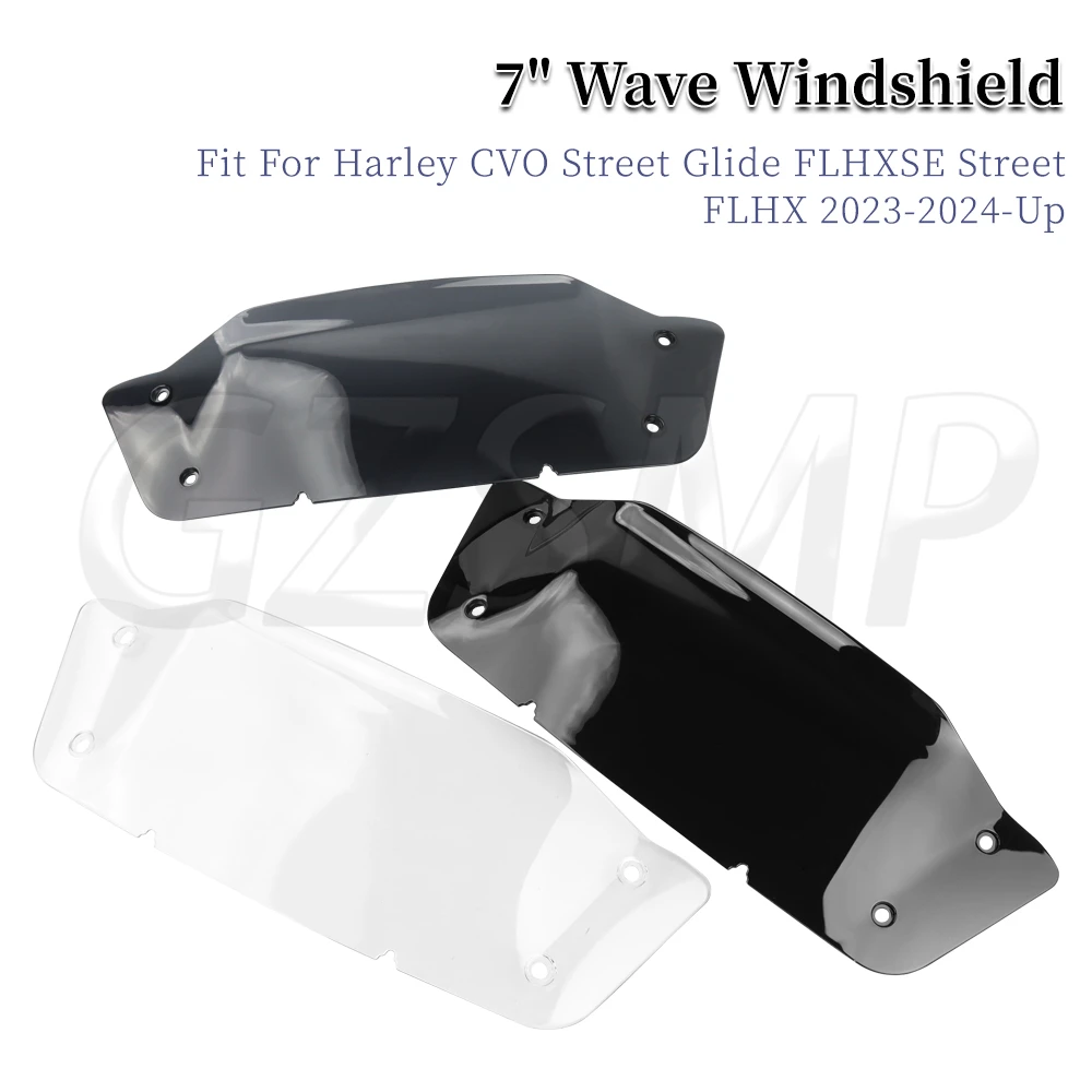 

Motorcycle 7" Windshield WindScreen Wind Deflector Fit for Harley CVO Street Glide FLHXSE Street Glide FLHX 2023 2024