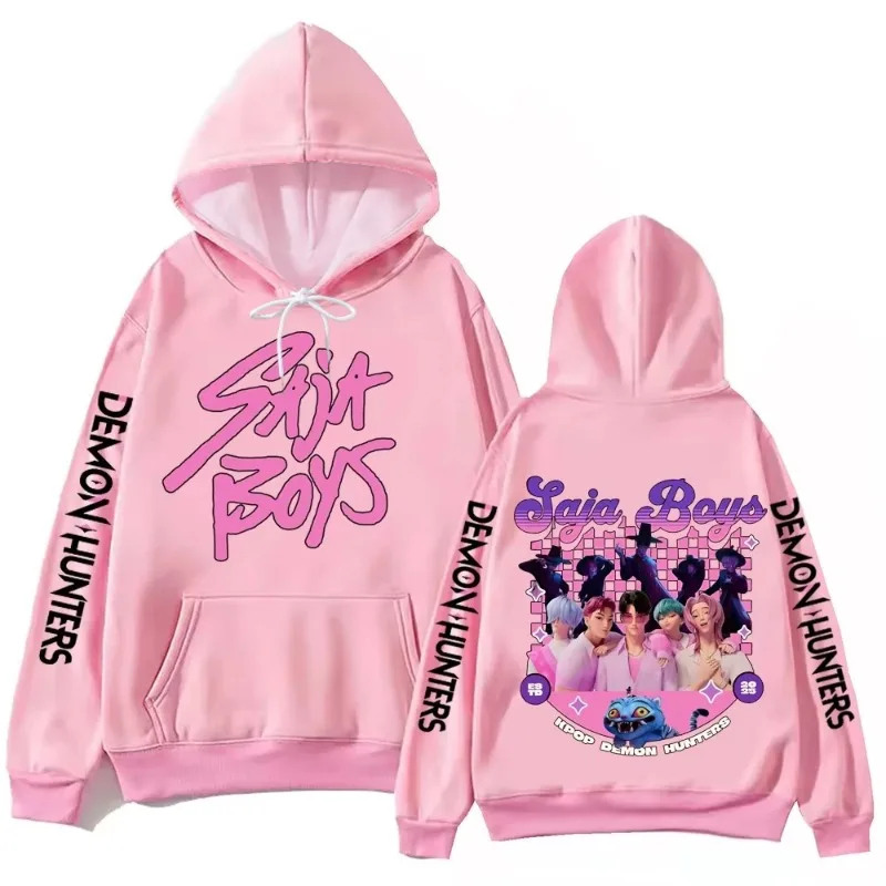 2025 رائجة البيع KPop شيطان الصيادين ساجا بنين ثلاثية الأبعاد نمط مطبوع Harajuku الهيب هوب Y2k الخريف/الشتاء طويلة الأكمام هوديي