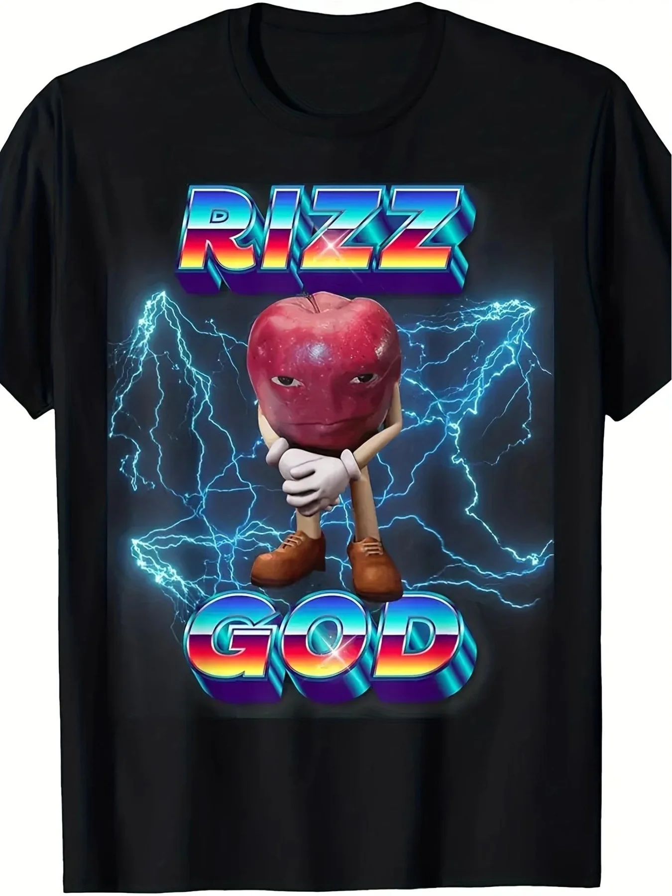 Rizz God Cursed Brain Rot Meme T-Shirt - Gen Z Internet Meme Graphic Tee with Suitable for 2026 New Trendy Casual Shirt, Loose-Fit Crew Neck Short Sleeve Top for Summer Outfits & Viral Humor Apparel