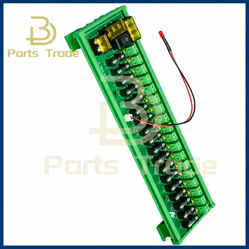 5V 12V 24V 2A DC Power Distribution PCB Board 9 18 20 Channels 1-5A Fuse Terminal Block for Power Supply CCTV LED Switch