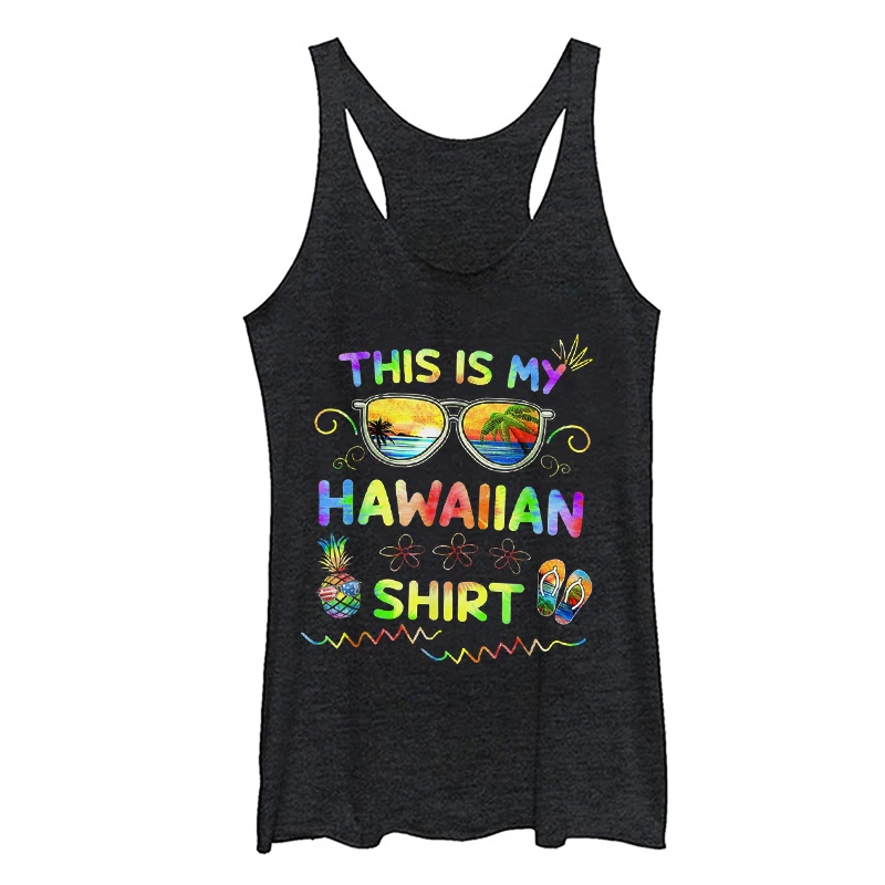 

Hawaiian Womens Tops Aloha Hawaii Beach Pineapple Tank Top Aloha Cute Tops Hawaii Women Tops Casual L