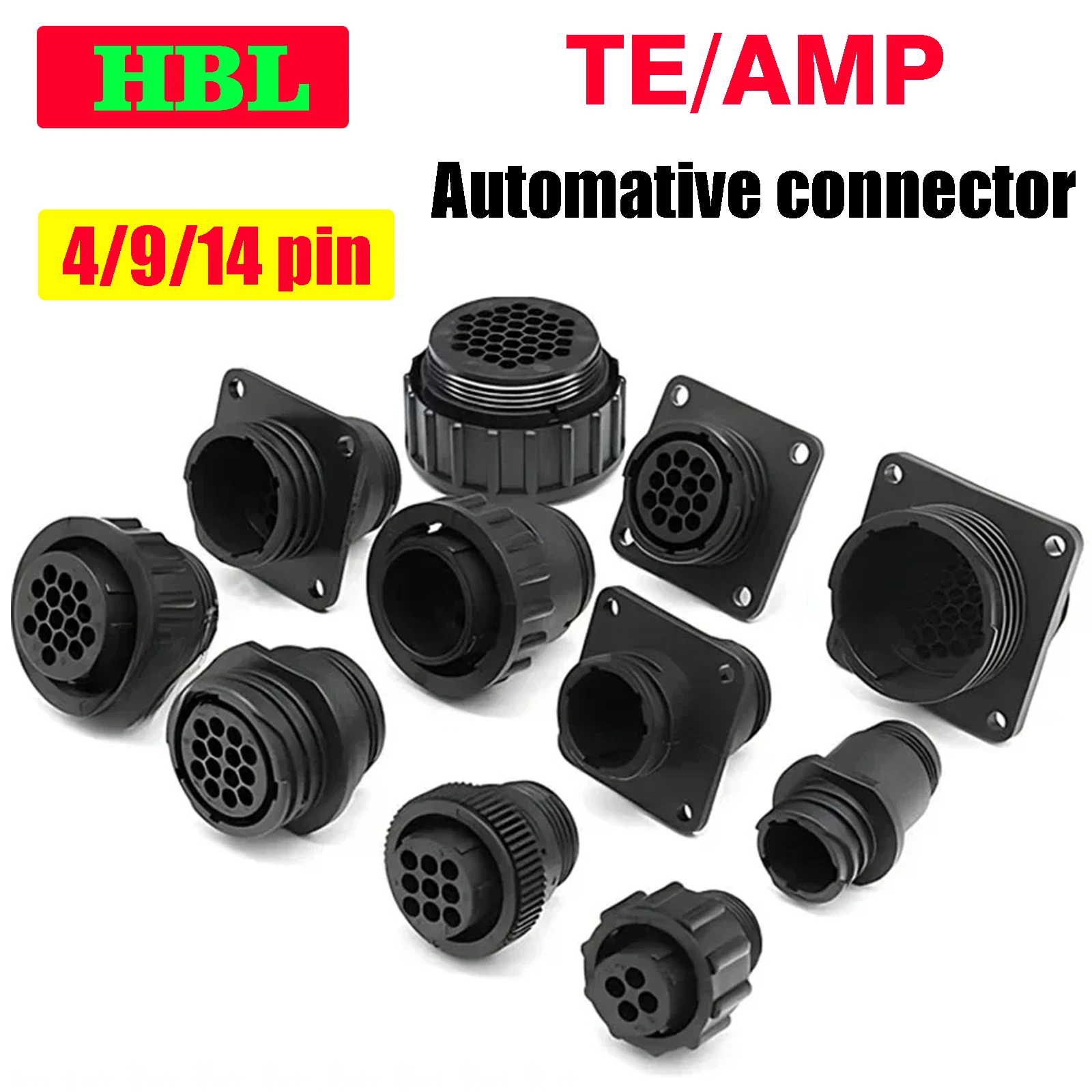 

1/5/20/50Set AMP/TE Type Auto Sensor Plug Socket Surface Mount Equipment Signal Connector 4/9/14 Pin Smema Connector Male Female