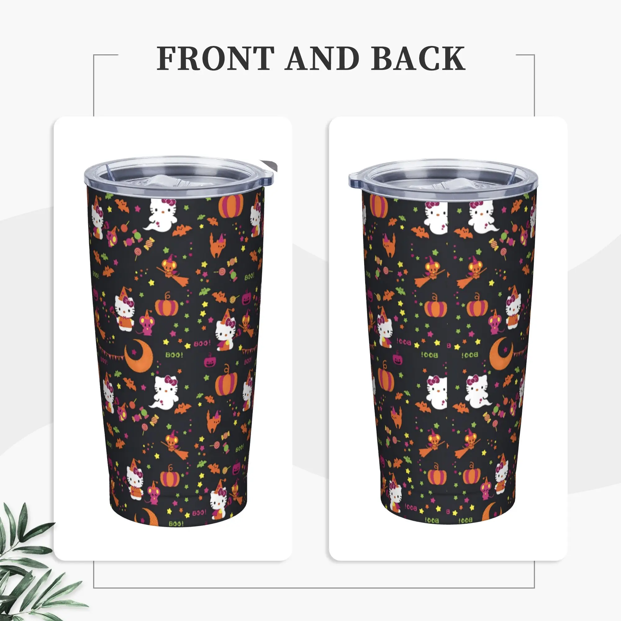 

hellokitty Хэллоуин Стакан Горячие напитки Бутылка для воды Герметичные термочашки из нержавеющей стали Дизайн путешественников Автомобильные кружки