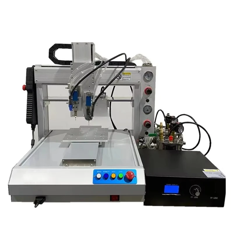 Liujiang Desktop 3 Axis Dispensing Machine UV Glue Dispensing  with 2L tank Support Syringe Barrel