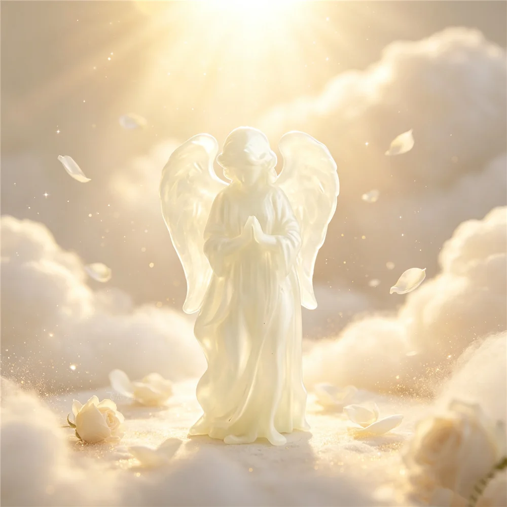 3d Printed Glow-in-the-dark Cute Little Angel for Desk Decoration Home Accessoires Miniatures Living Room