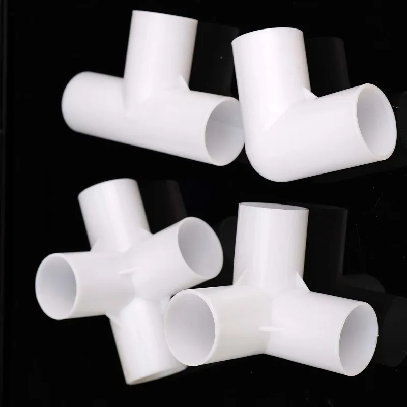 2/3/4/5 Way Elbow Connector for Home Plastic PVC Pipe Connector Fittings Straight Elbow Tee Cross Joints Water Pipe Adapter