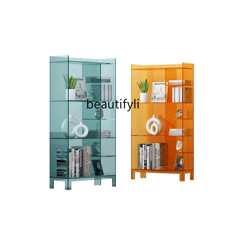 

Bookshelf Floor Creative Shelves Multi-Layer Storage Cabinet Internet Celebrity Living Room Display Bookcase Light Luxury