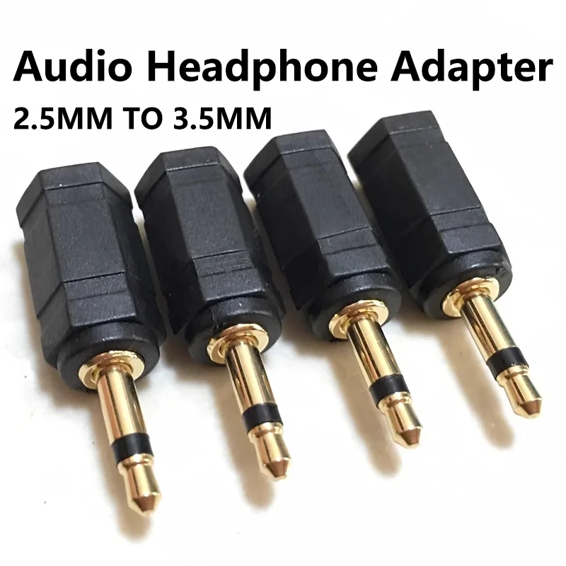 5/20/100PCS 2.5mm Jack Earphone Audio Converter Accessories Connector 2.5 Male To 3.5 Female Alloy  Mono Plug Adaptor Straight