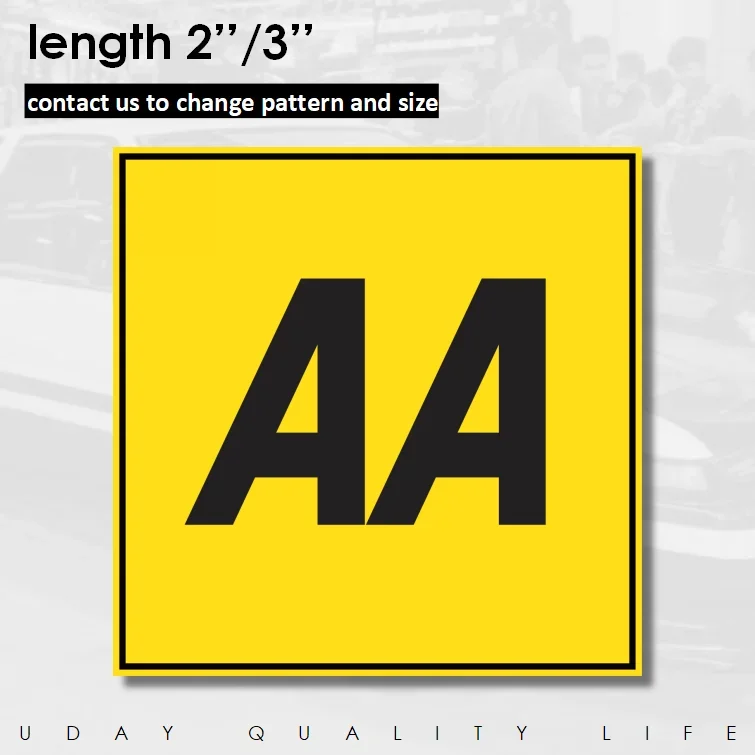 AA Limited Modern Style Car Sticker 2'' 3'' British motoring association Lable Decal Engine Oil Door Wall Windshield Nfs