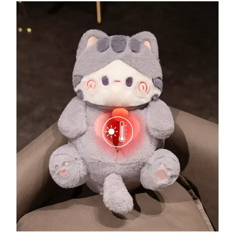 Chinelos de algodão de pelúcia de gato macio bonito, as mulheres podem usar sapatos de algodão puro no inverno, com isolamento quente e grosso dentro de casa