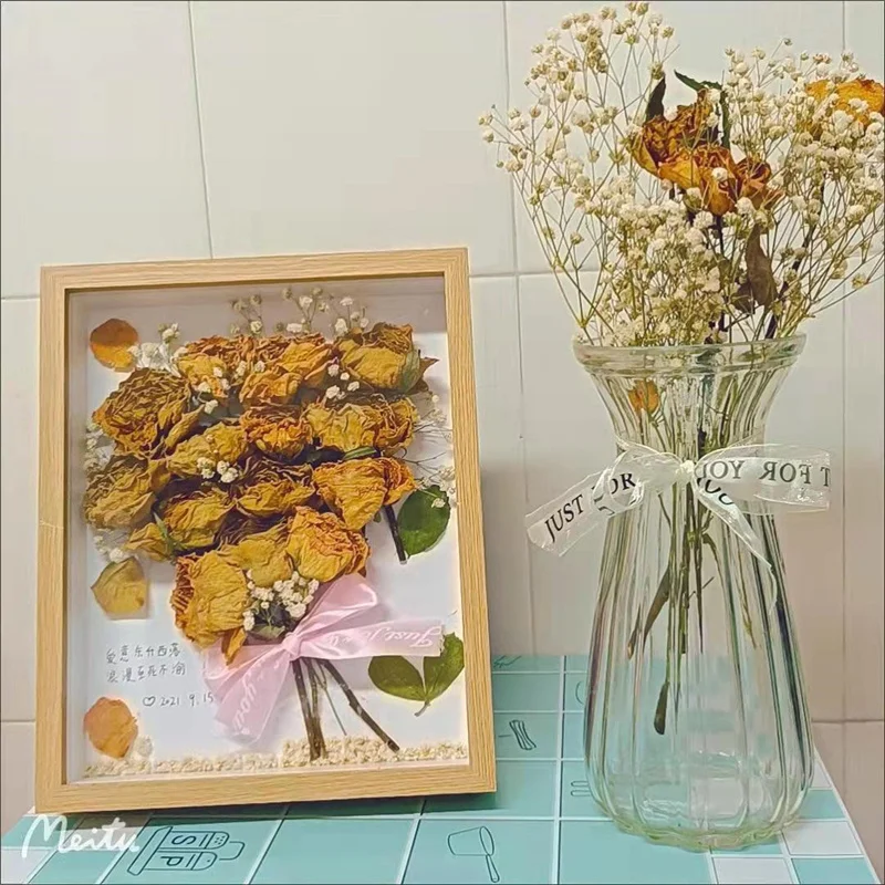 Simple Hollow Dried Flower Photo Frame Creative DIY Handmade Photo Frame Ornament Shell Insect Specimen Display Photo Frames