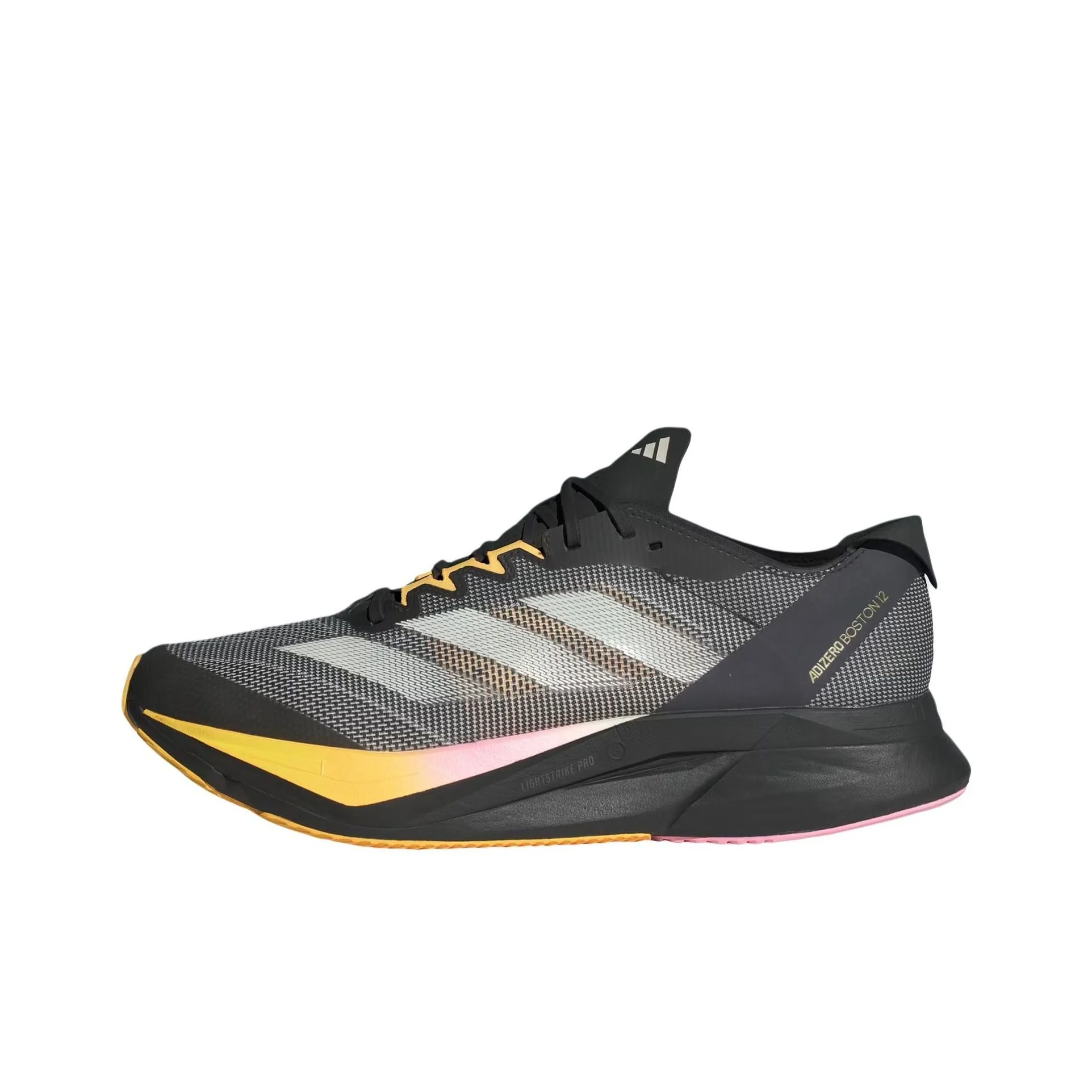Adidas Adizero Boston 12 Low top Casual Training Long Distance Running Shoes Men's Black Gray IF9212