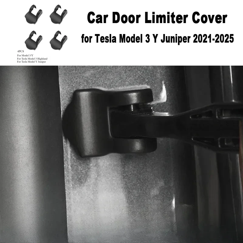

for Tesla Model 3 Y Juniper 2021-2025 Car Door Limiter Cover Cap Door Lock Latch Protection Cover Car Modification Accessories