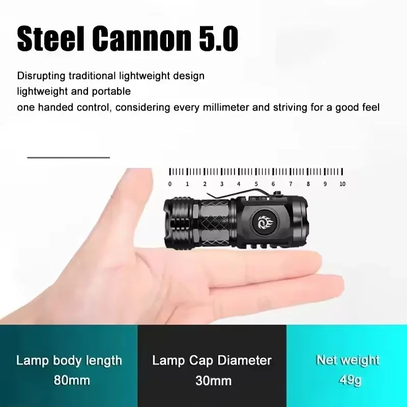 ​​Super Bright MINI LED Flashlight - USB Rechargeable Zoom Fishing Lantern with 3 Lighting Modes​​