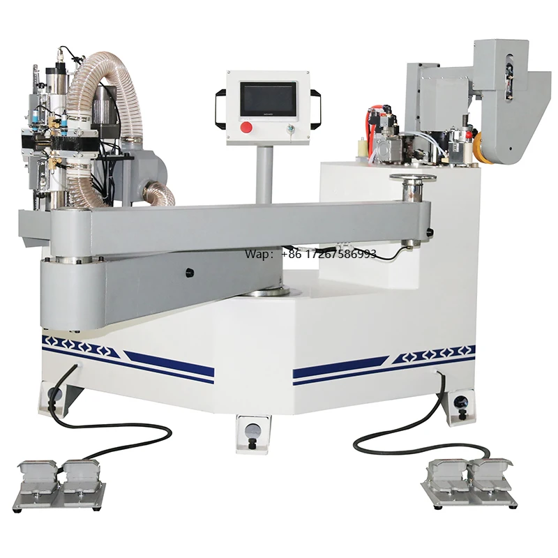 PUR Glue Veneer Edgebander Full Auto Folding Arm Round Shape Curve Automatic Edge Banding Machine