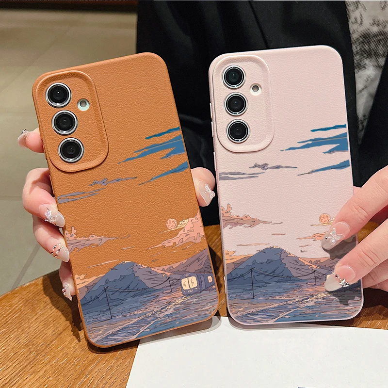 Landscape Pattern Phone Case For Samsung Galaxy S26 FE S25 S24 S23 S22 Ultra A57 A37 A18 A56 A36 A26 A55 A16 A15 A54 Soft Cover