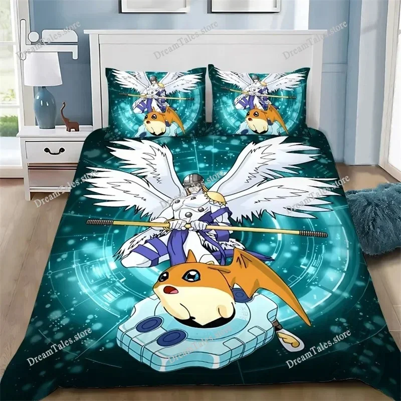 

Cartoon Cover Pillowcase Bedding Set D-DigimonS Greymons Adult Boy Girl Bedroom Decoration Children Single Double Large Size0299