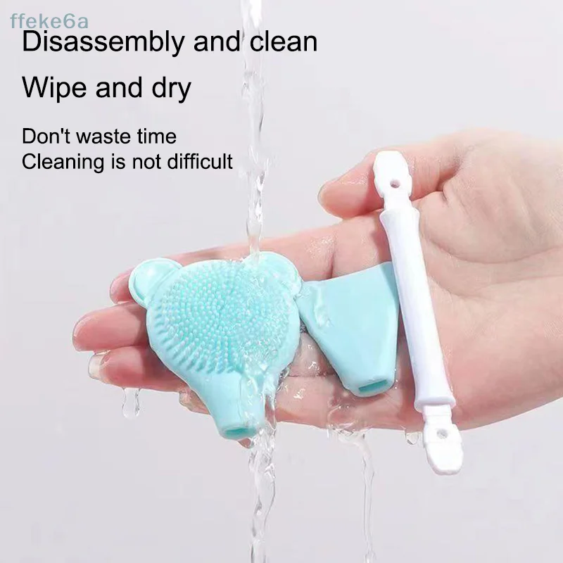 แปรงซิลิโคน 2 in 1 สำหรับทำความสะอาดผิวหน้าและมาส์ก พร้อมที่ขูดสิวเสี้ยน อุปกรณ์ทำความสะอาดผิวหน้าอย่างล้ำลึก ขัดผิว ขจัดสิ่งสกปรกในรูขุมขน ดูแลผิวหน้า