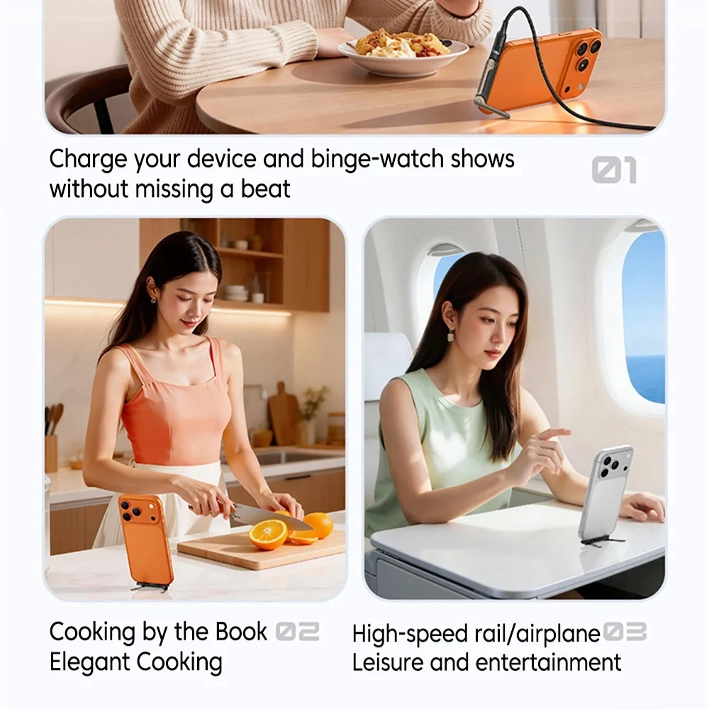 

240W Fast Charging OTG Type C Phone Charging Bracket Adapter Type-C To USB-C Converter with Foldable Holder Stand Accessories