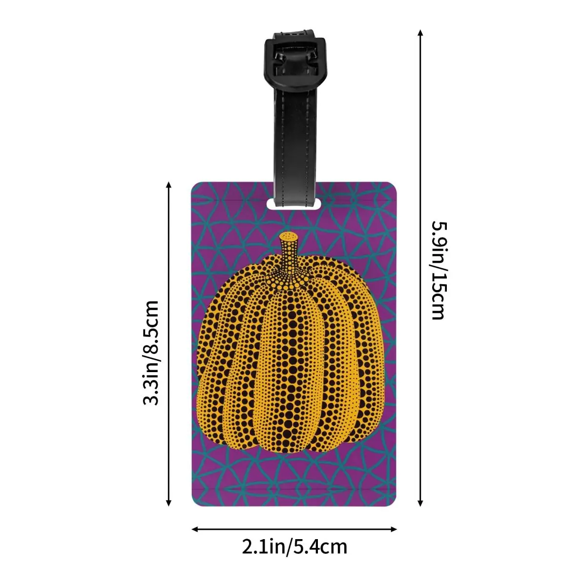 Nocna dynia Yayoi Kusama etykiety na bagaż do walizek urocza nowoczesna sztuka etykietki na bagaż identyfikator prywatności