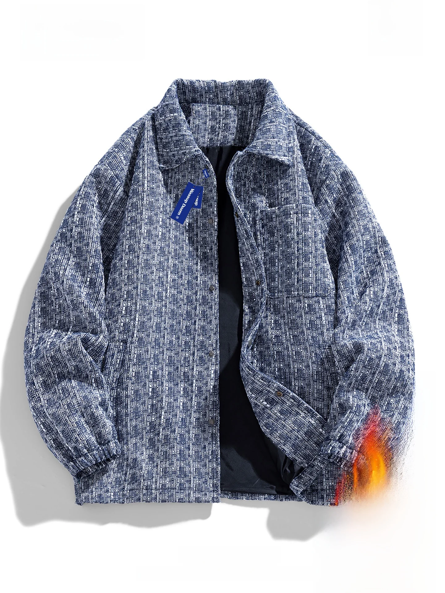 

Wassup Dozen мужское пальто Fce на подкладке Thiened Jaet с воротником-стойкой, теплое зимнее пальто Sli из полиэфирного волокна, длинная повседневная одежда