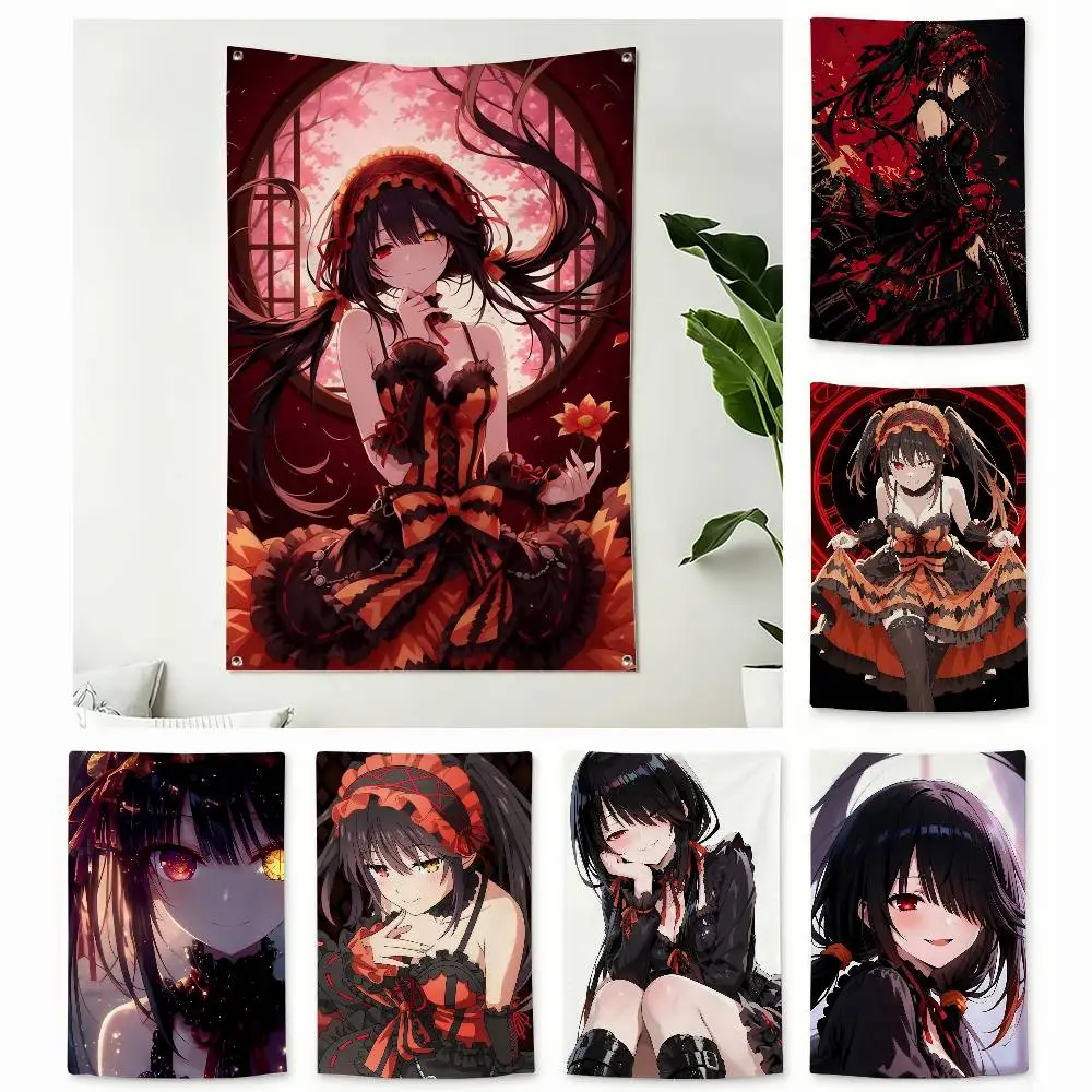 Date A Live k-Kurumi T-Tokisaki  Home Decor Wall Hanging Vertical Flags Indoor Outdoor