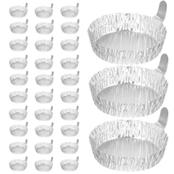 50 Pcs Aluminum Foil Weighing Dish Pans Small Trays Food Measuring Boat Laboratory Equipment Plate Aluminium Plates
