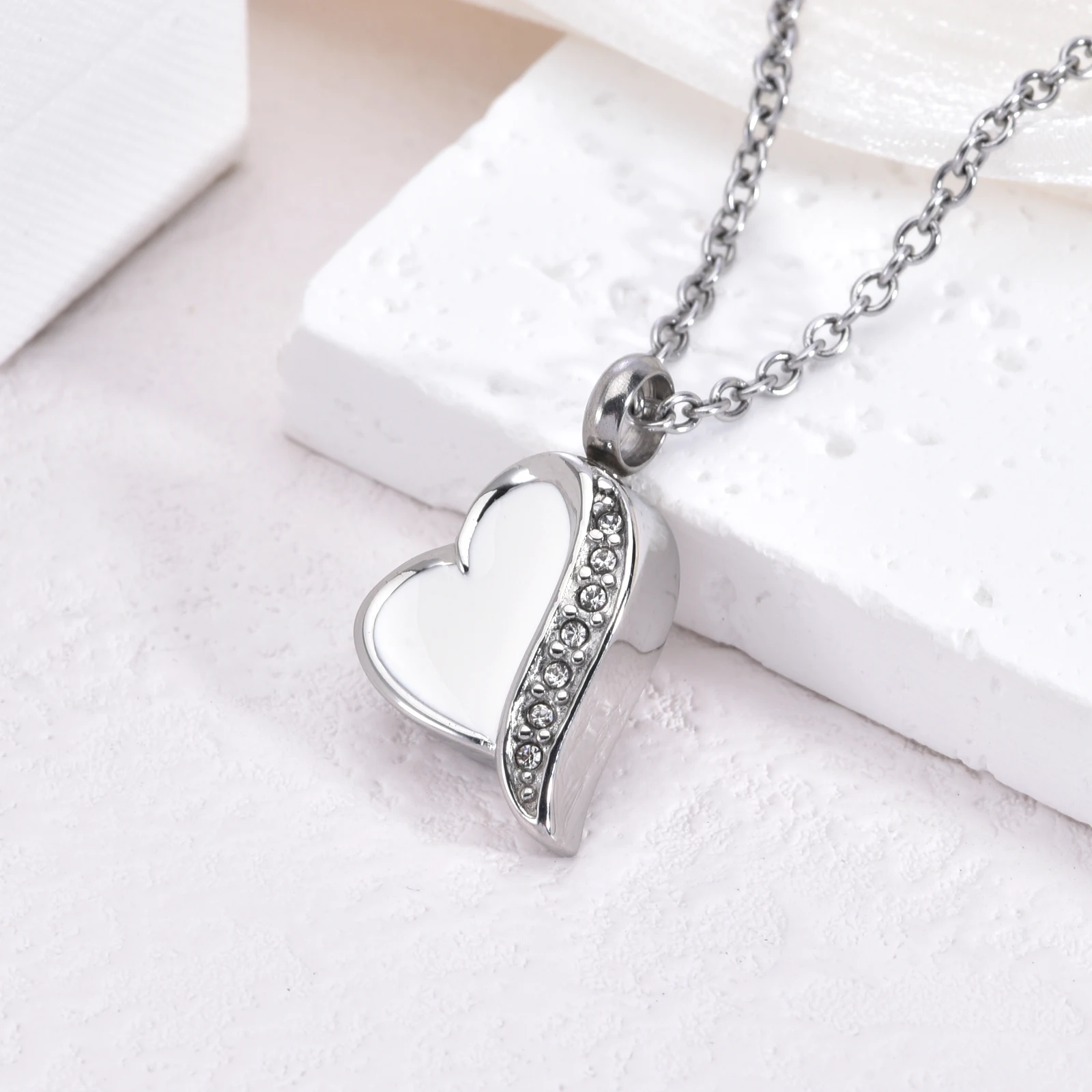 Cremation Jewelry for Ashes for Human Keepsake Stainless Steel Memorial Pendant Cremation Urn Necklace for Human Ashes