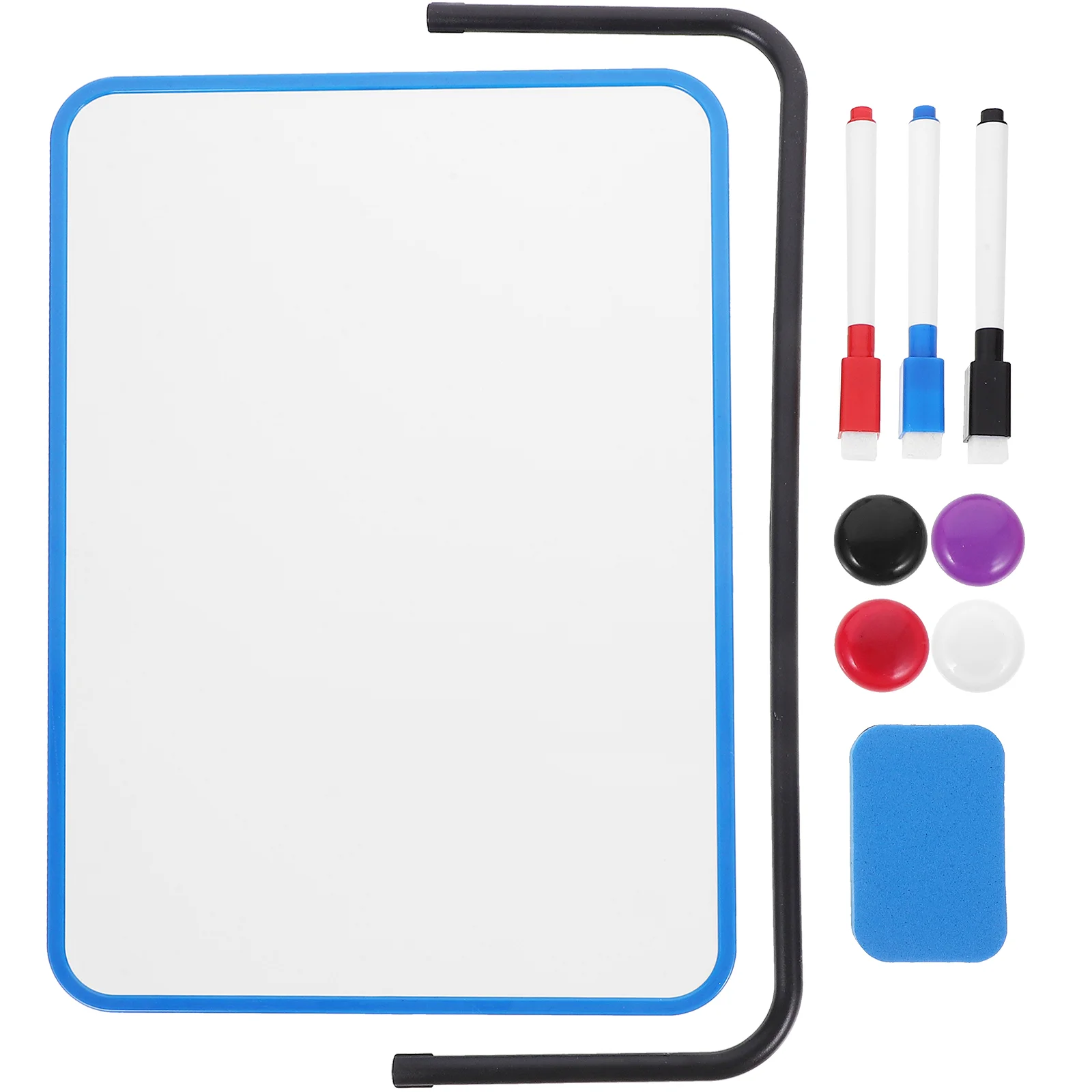 Doppelseitiges magnetisches Whiteboard, trocken abwischbar, tragbarer Kalender, Büro-Notiz-Nachrichtenständer (blau), mit zum Schreibtisch-Schreiben, löschbar