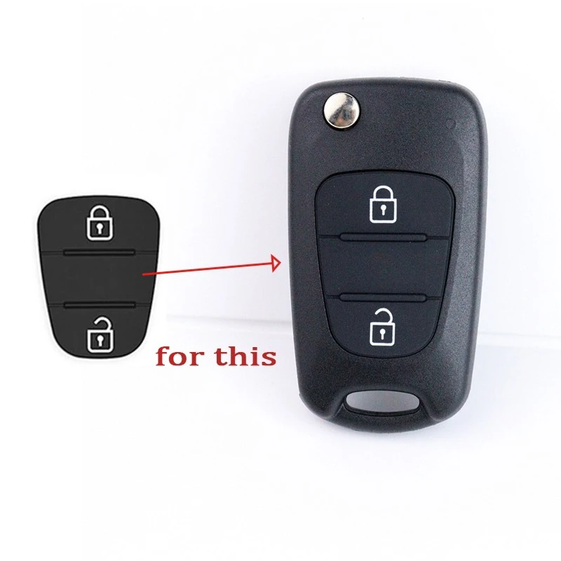 Car Key Rubber Buttons Pad for Hyundai/kia Sportage Rio Verna Bongo Solaris Accent Morning Picanto K2 K5 I20 Ceed Elantra Porter