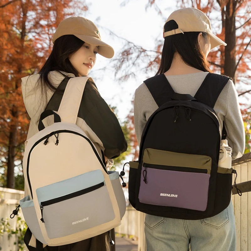 

Новые студенческие рюкзаки для мальчиков и девочек с контрастными цветами, спортивные рюкзаки для активного отдыха, нейлоновые складные рюкзаки, рюкзаки