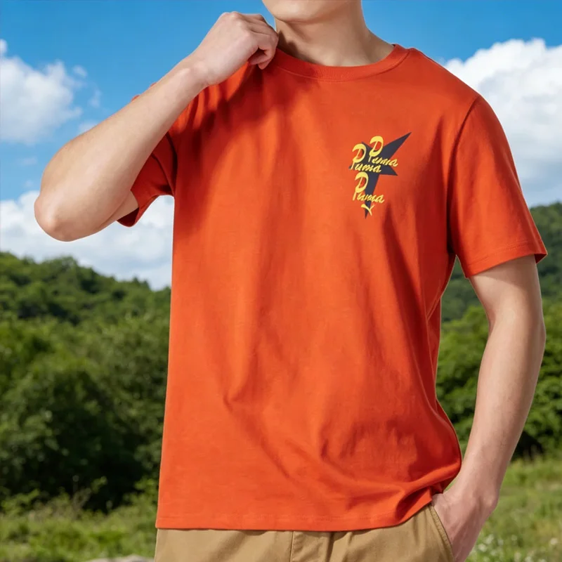 PUMA Men's Classic Short Sleeve T-Shirt 634201-15 Lightweight Breathable Casual Sports Tee