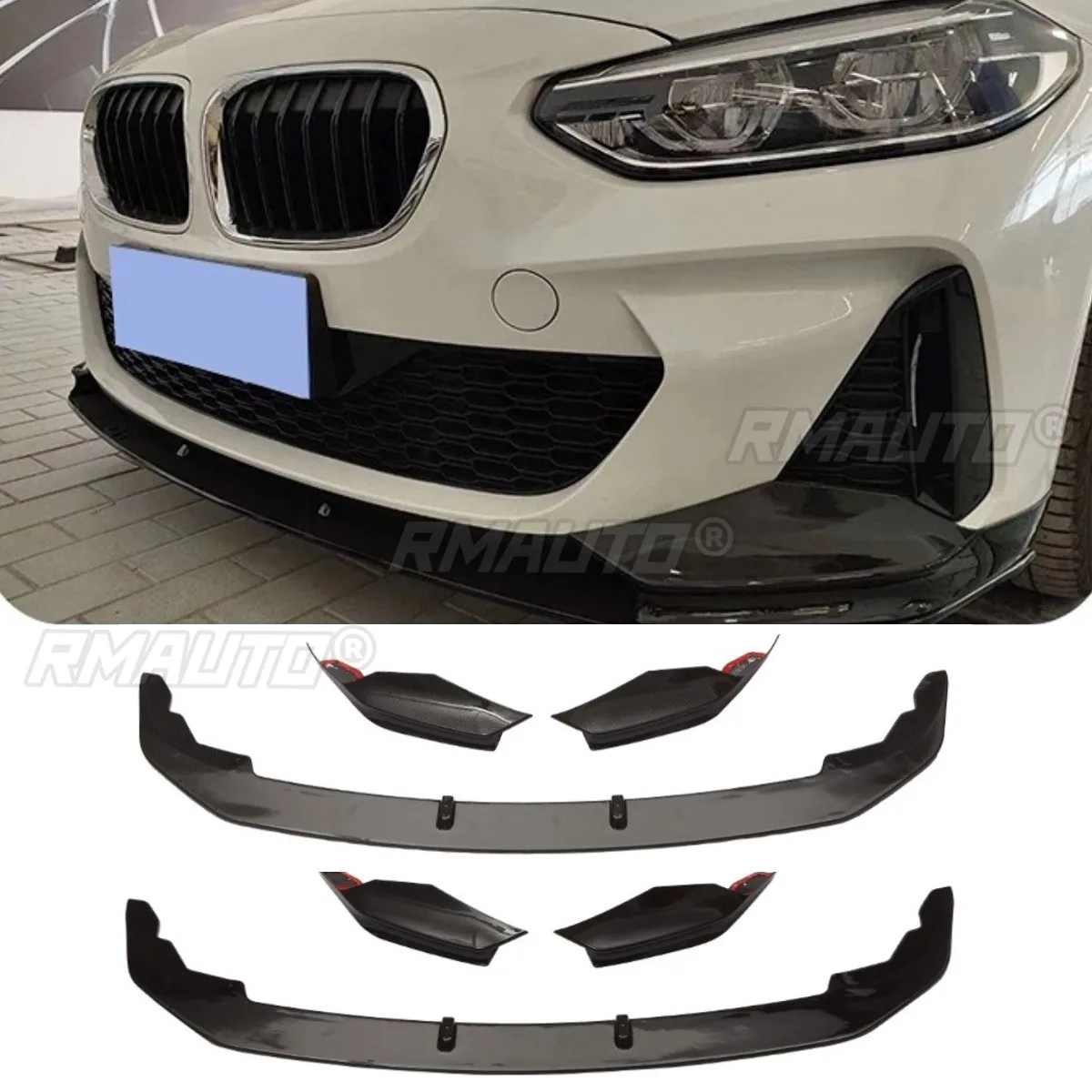 

Car Front Bumper Lip Diffuser Spoiler Glossy Black Modification Part for BMW 1 Series Sedan F52 2017+ Car Accessories