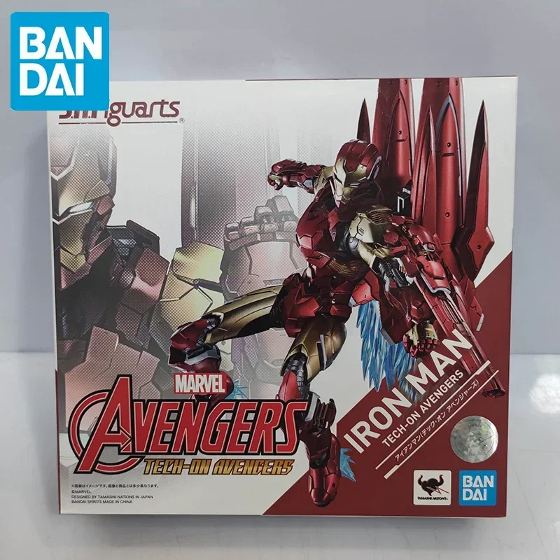 

Bandai Original Marvel Shf Action Figure Anime Iron Man Captain America Wolverine Venom Figurine Collection Model Statue Toy