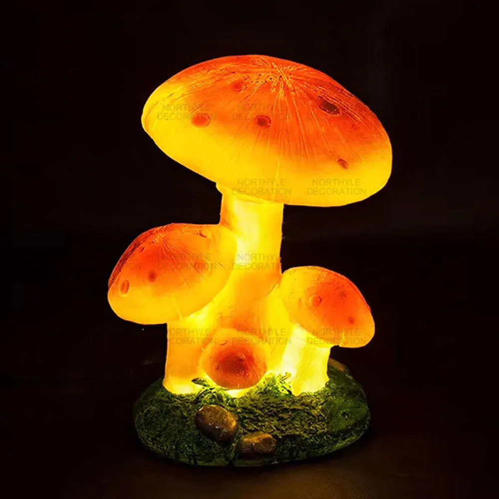 

Morden Fiberglass 3D Mushroom LED Landscape Lighting Outdoor Home Garden yard Decoration Figurine Craft