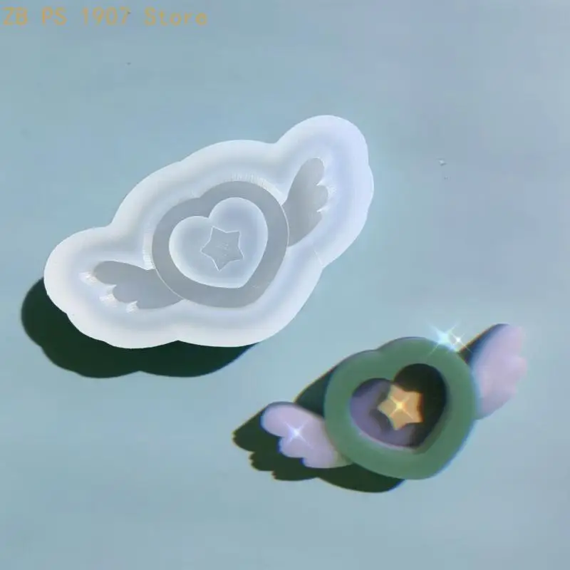 Angel-wing Resin Shaker Mold,Silicone Mould Resin Shaker Molds Resin Epoxy Casting Shaker Mould for DIY Crafts 55KA - view 5