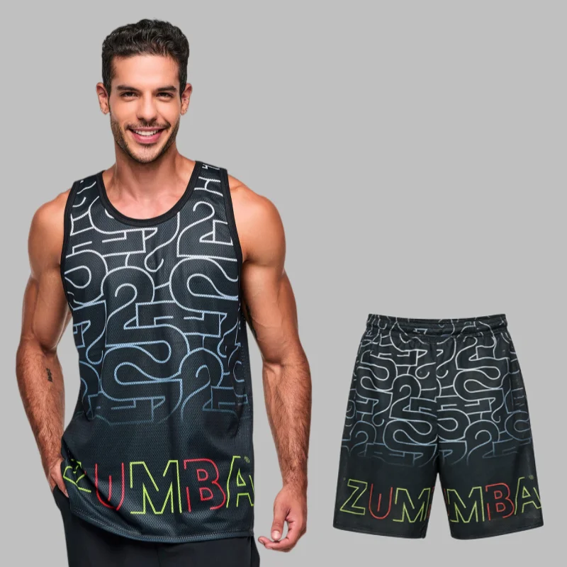 

2026 New Quick Drying Vest T-shirt Set for Outdoor Sports, Dancing, Casual Fashion, Breathable Men