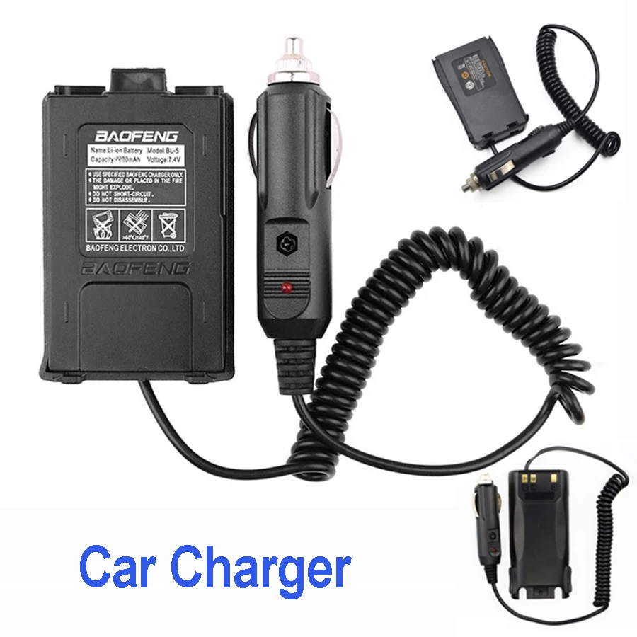 Автомобильное зарядное устройство BAOFENG для BaoFeng UV 5R 5RE BF-888S UV-82, зарядный кабель UV-5R TYT TH-F8, зарядное устройство