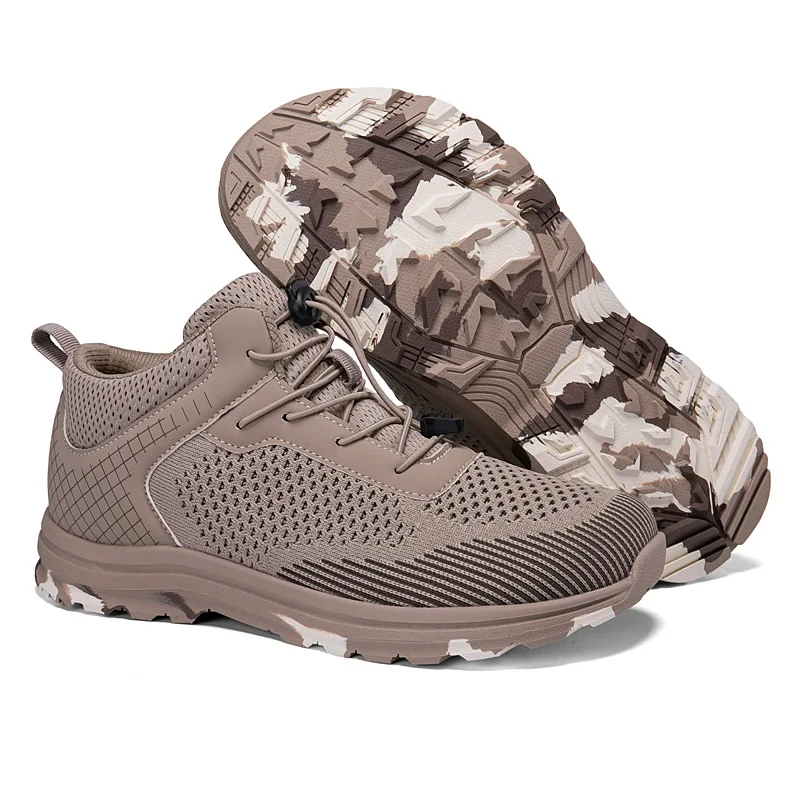 

Mens Spring Anti-slip Camouflage Hiking Shoes Breathable Perforated Walking Shoes Lightweight Outdoor Sports Sneakers for Travel