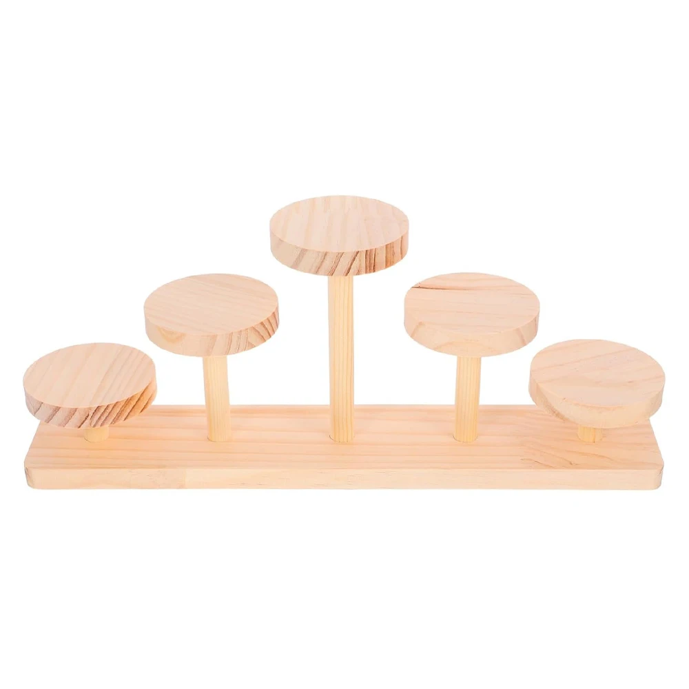 

Wooden Display Stand Rack Organizer Perfume Doll Model Cosmetics Jewelry Display Holder Storage Plants Shelf Organizer 5 Tier
