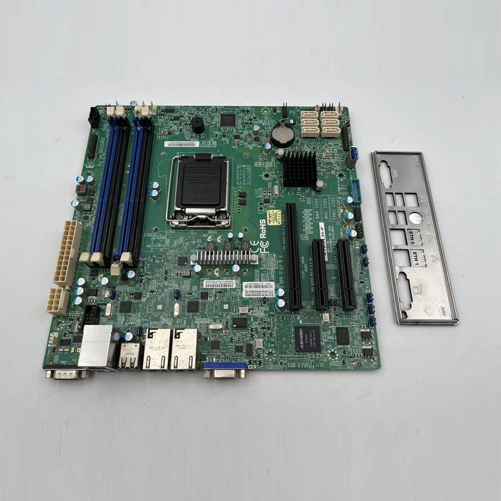 Placa base para servidor Supermicro, E3-1200 v3/v4 de 4. ª generación, Core i3 ECC, puertos LAN Ethernet Dual Gigabit, LGA1150, DDR3, X10SLH-F