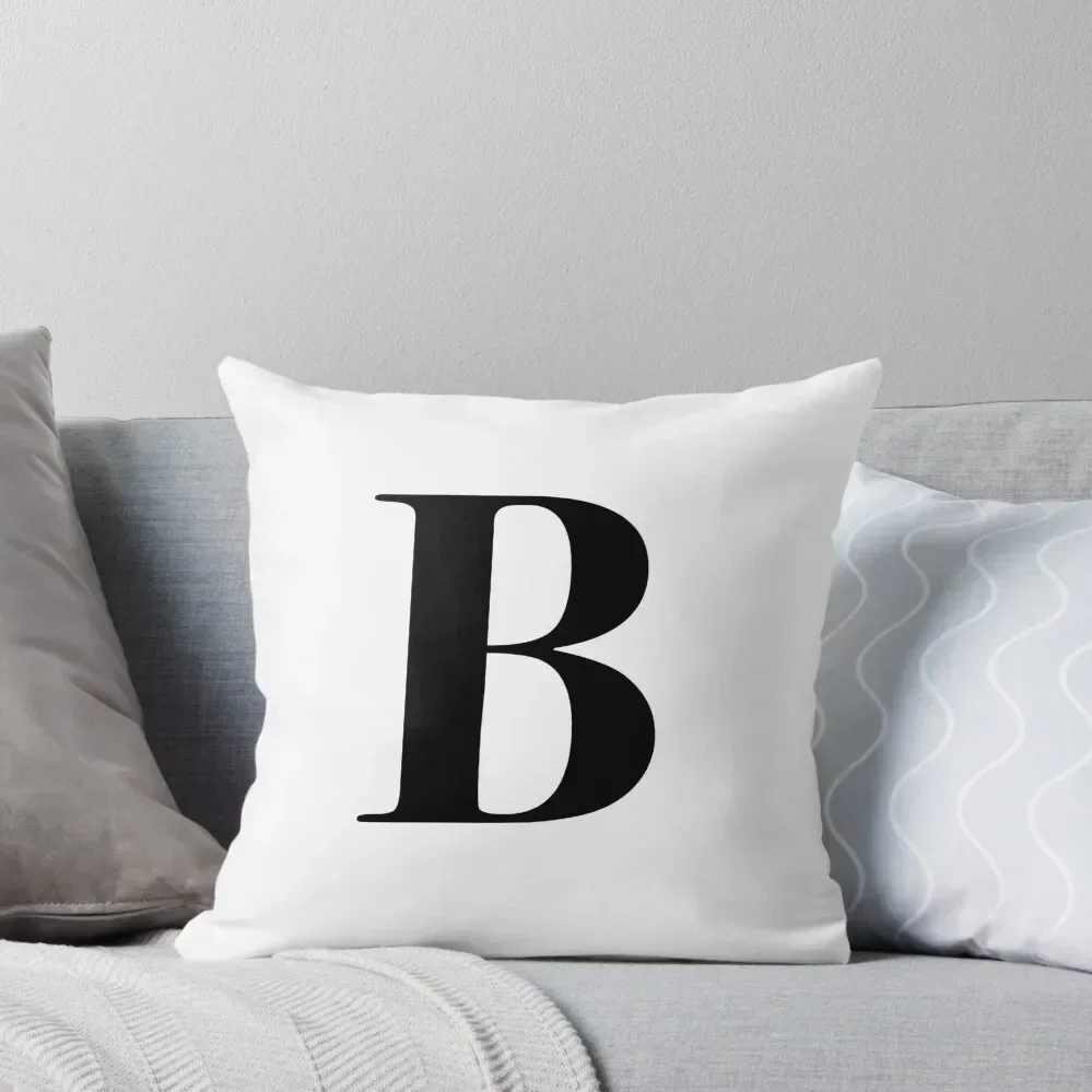 Letter B Initial Throw Pillow Embroidered Cushion Cover pillow cover christmas Sitting Cushion bed pillows pillow