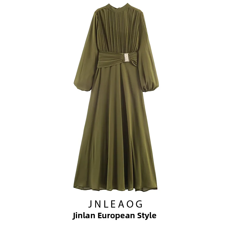 Elegant Commuter Style Waist-Cinching Dress Autumn New Arrival Women's Fashion Design Intellectual Classy Dress for Ladies