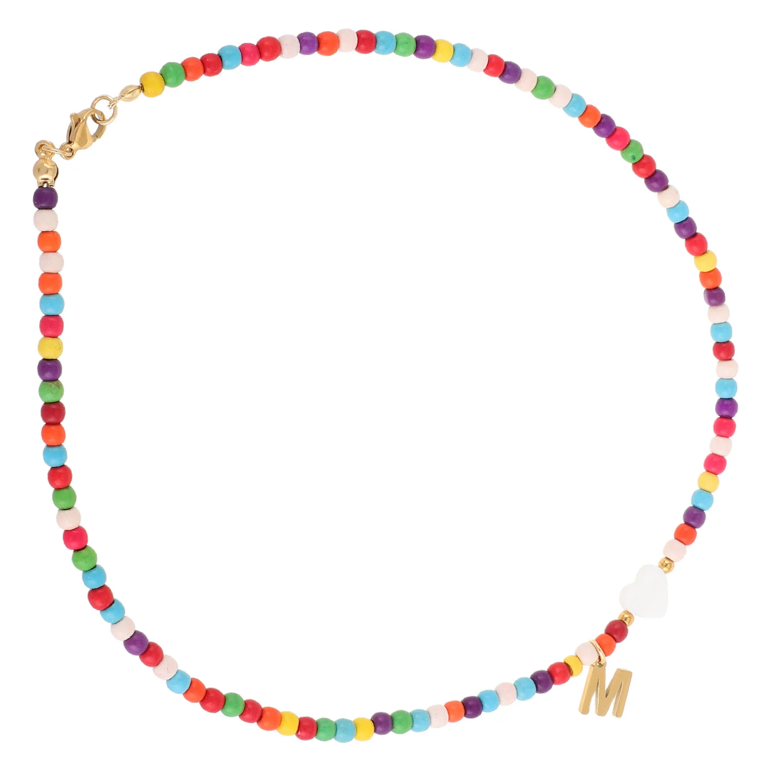 

Elegant M Letter Pendant Necklace Dainty Clavicle Choker for Women with High Luster Turquoise Charm for Casual Formal Wear