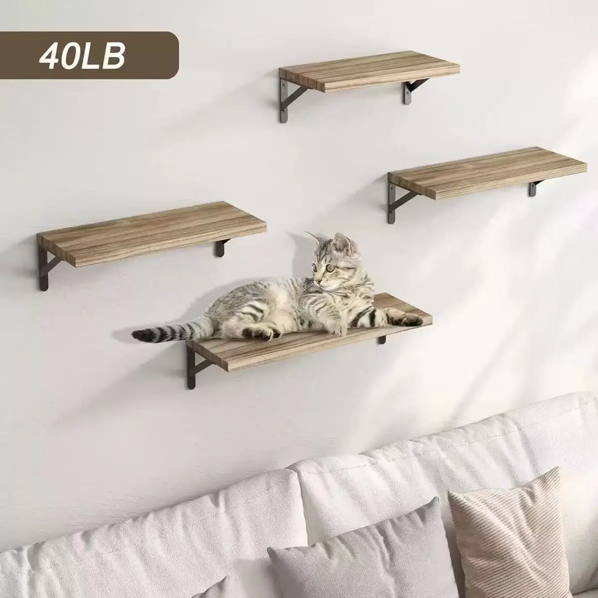 Wooden Floating Wall Shelves Bathroom Hanging Racks Shelf Storage Kitchen Organizer Furnitures Living Room Display Stand Holder