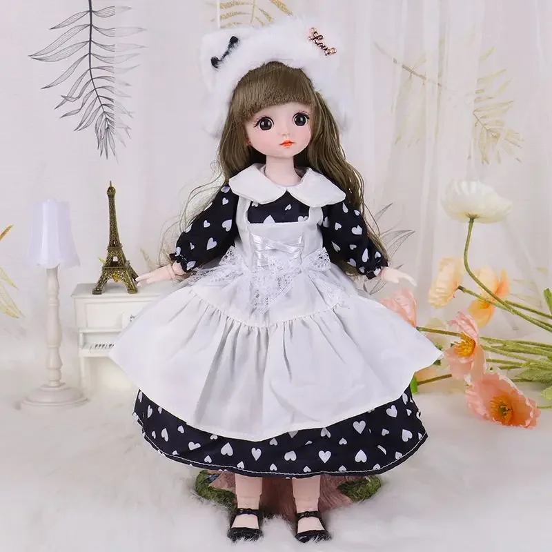 30cm Lolita Dress Doll 1/6 Dressing Up Ball Joint Toy  Princesses Children's Play Bjd Doll Full Set Make Up Dolls for Girls