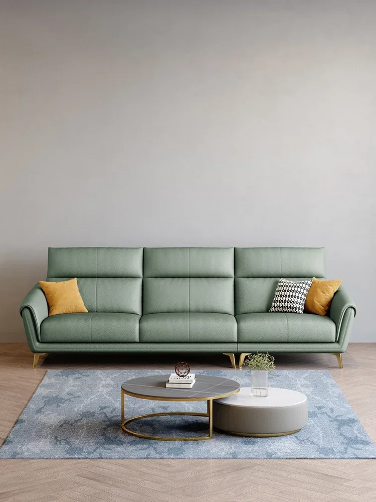 

Lounge Light Luxury Living Room Sofas Leather Modern Bedroom Minimalist Combination